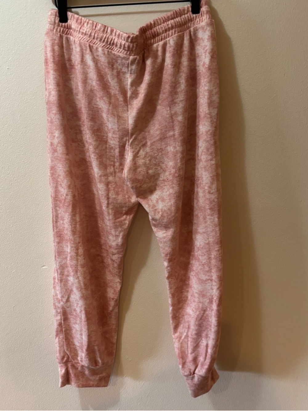 Kittenish Blush Pink White Marble Lounge Joggers-NWT - Picture 2 of 6